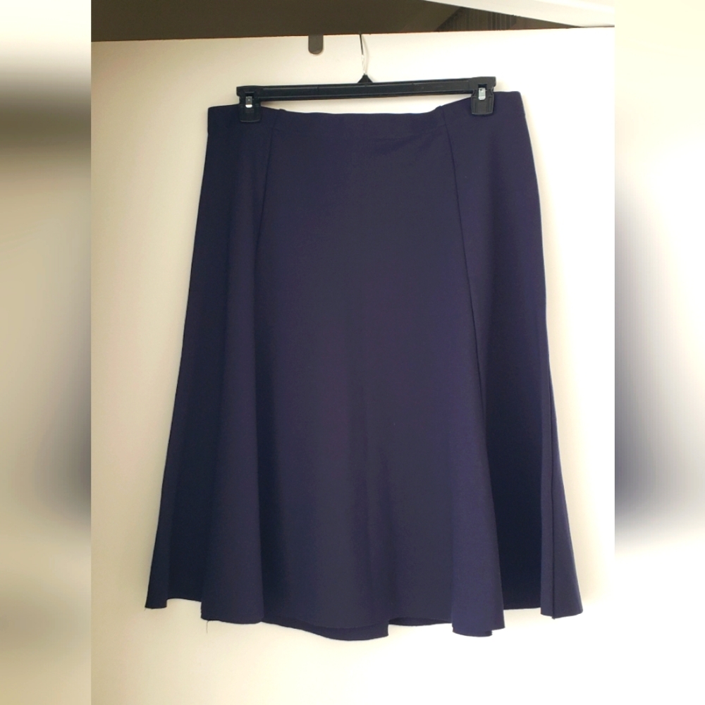 Plus Size A-Line Navy Blue Skirt